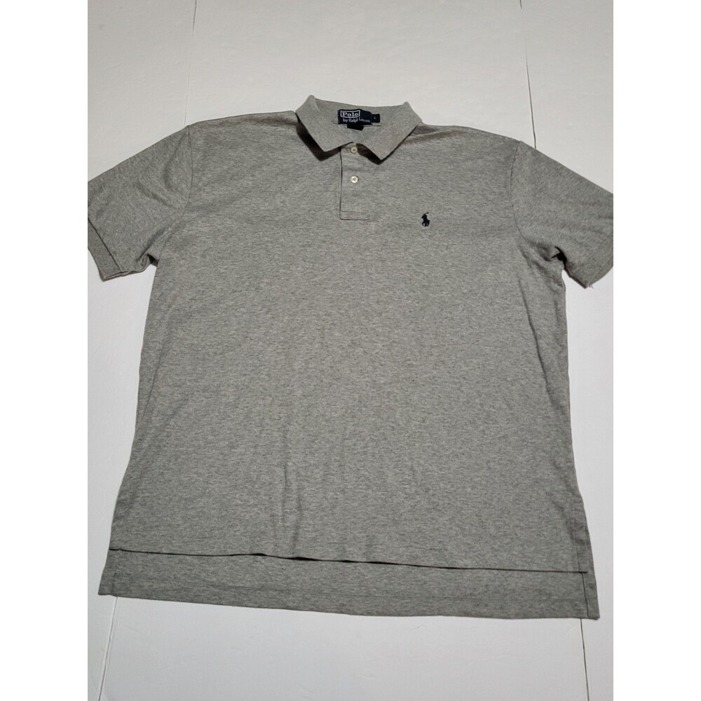 (#16) Polo By Ralph Lauren Short Sleeve Size Men's Large Gray 100%Cotton